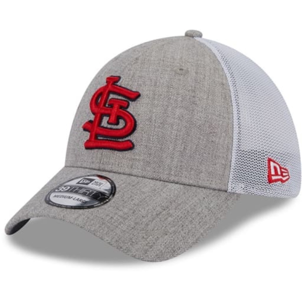 NWT NEW ERA ST LOUIS CARDINALS MENS GREY HEATHERED NEO 39THIRTY FLEX HAT